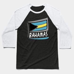 Bahamas Bahamian Flag Beach Great Shark Creek Baseball T-Shirt